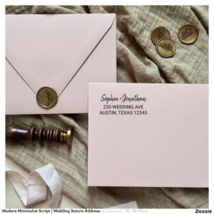 Modern Minimalist Script Wedding Return Address Self-inking Stamp