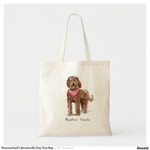 Personalised Labradoodle Dog Tote Bag