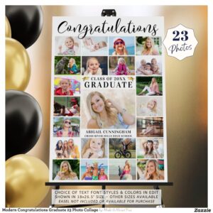 Modern Congratulations Graduate 23 Photo Collage Foam Board