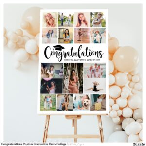 Congratulations Custom Graduation Photo Collage Foam Board