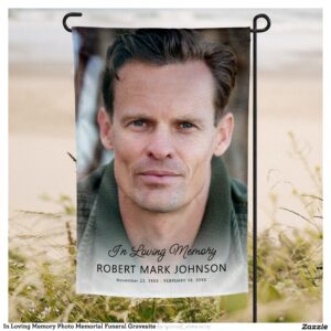 In Loving Memory Photo Memorial Funeral Gravesite Garden Flag