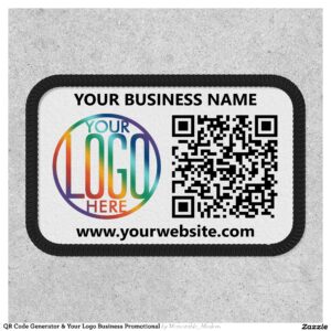 QR Code Generator & Your Logo Business Promotional Patch