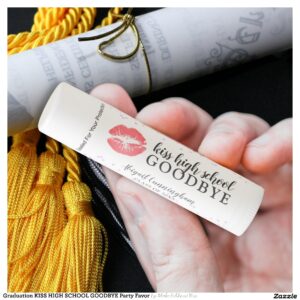 Graduation KISS HIGH SCHOOL GOODBYE Party Favor Lip Balm