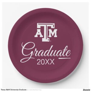 Texas A&M University Graduate Paper Plates