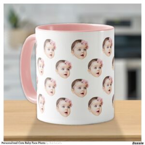 Personalized Cute Baby Face Photo Mug
