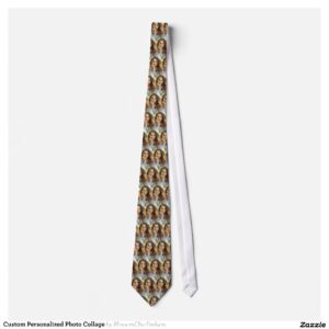 Custom Personalized Photo Collage Neck Tie