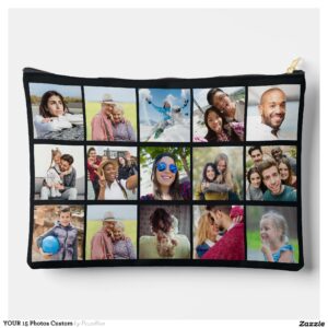 YOUR 15 Photos Custom Accessory Pouch