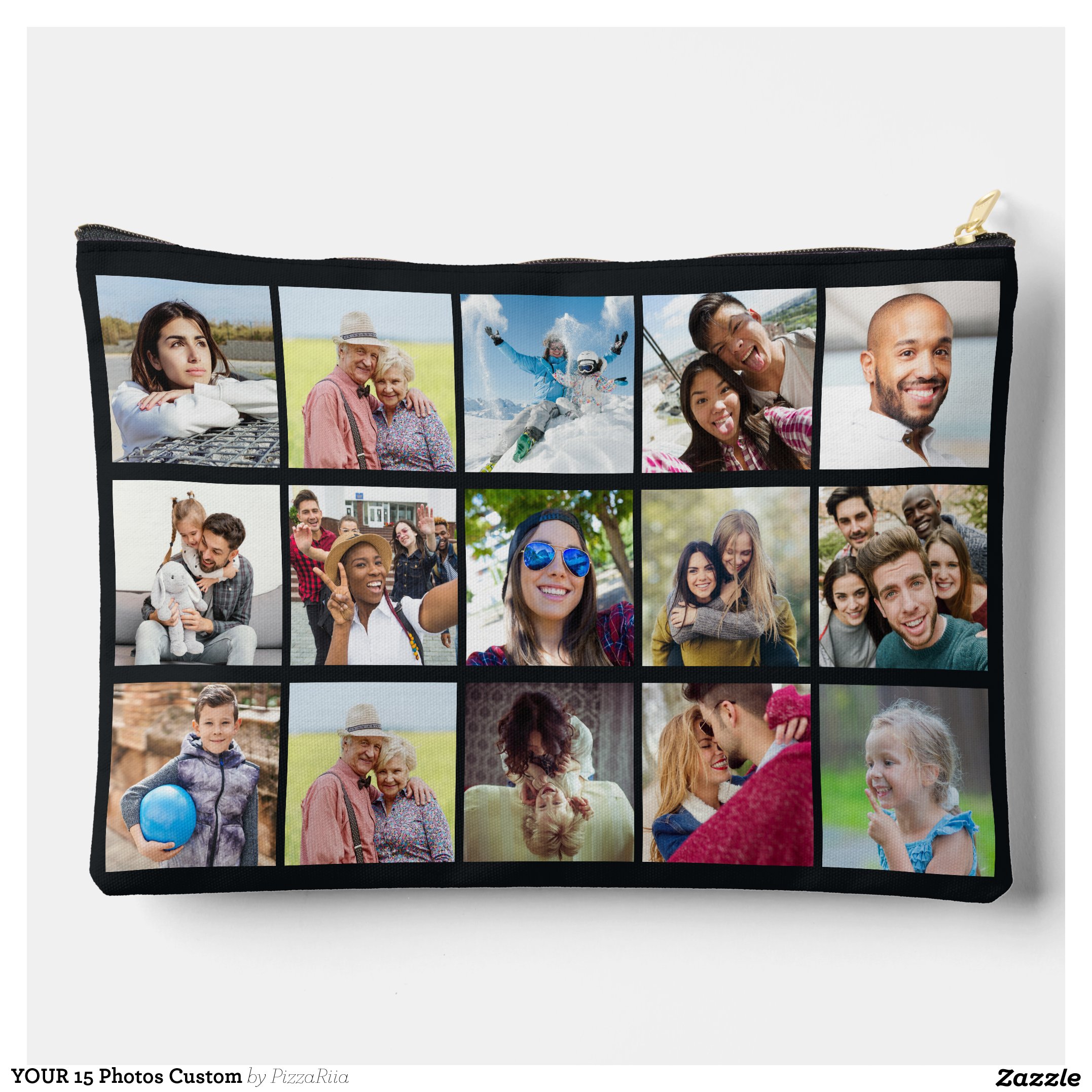 YOUR 15 Photos Custom Accessory Pouch