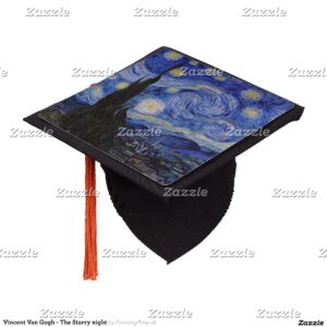 Vincent Van Gogh - The Starry night Graduation Cap Topper