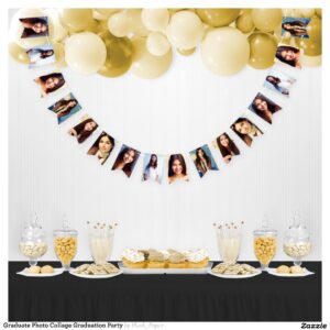 Graduate Photo Collage Graduation Party Bunting Flags