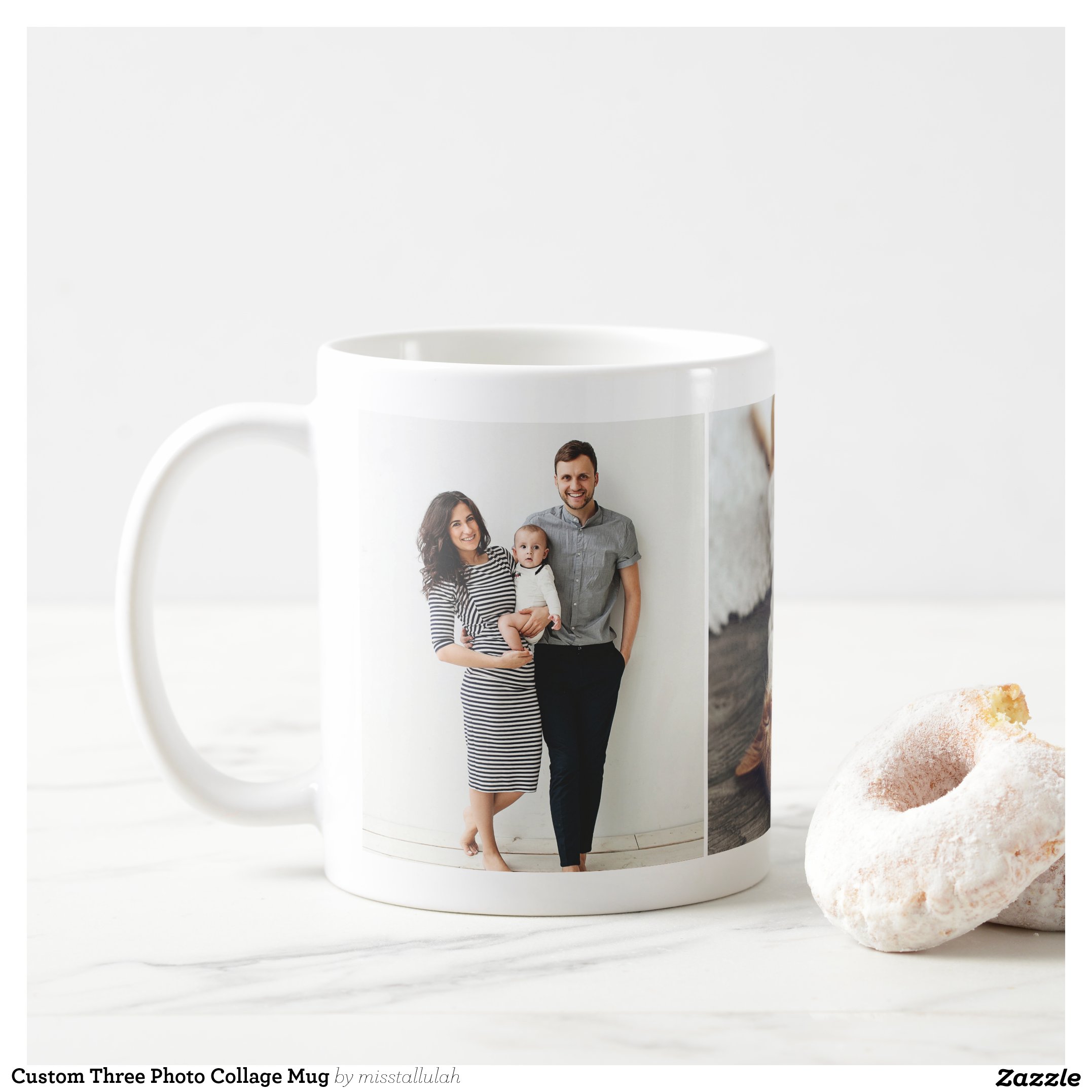 Custom Three Photo Collage Mug