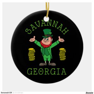 Savannah GA Ceramic Ornament