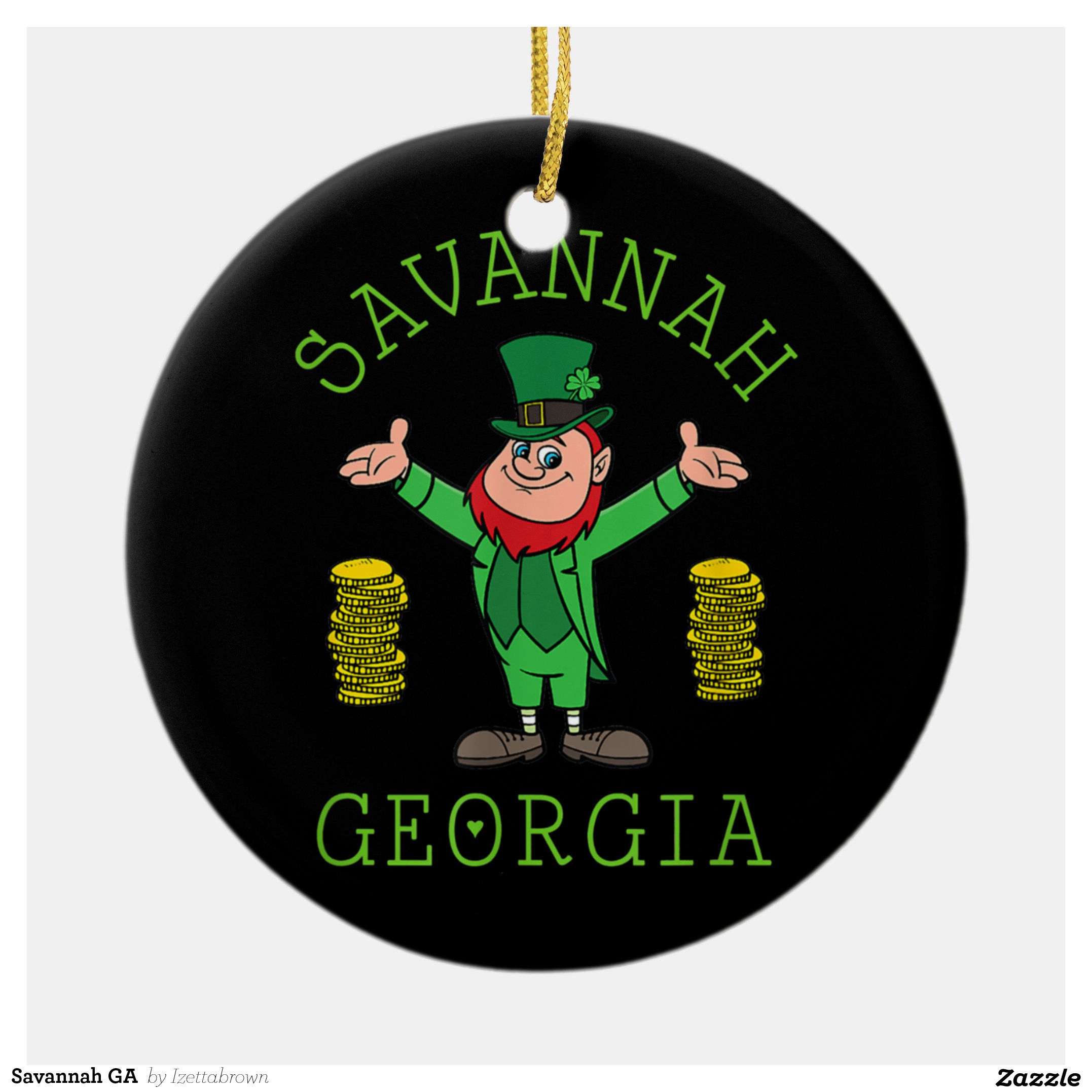 Savannah GA Ceramic Ornament