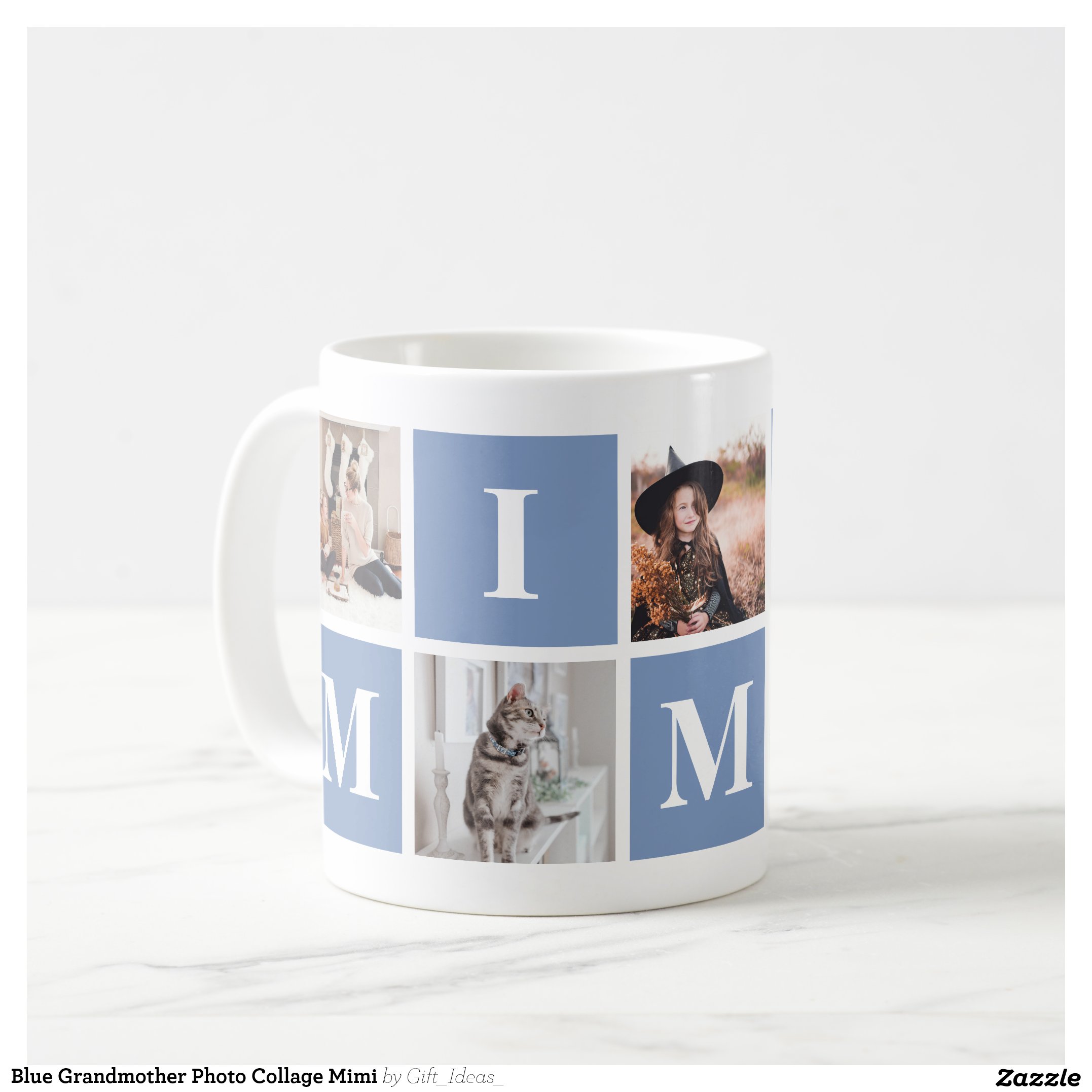 Blue Grandmother Photo Collage Mimi Coffee Mug