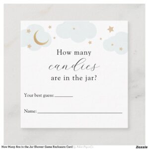 How Many Are in the Jar Shower Game Enclosure Card