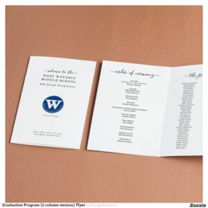 Graduation Program (2 column version) Flyer