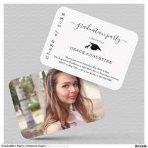 Graduation Party Invitation Insert