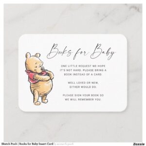 Sketch Pooh Books for Baby Insert Card