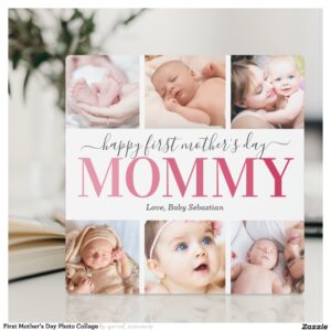 First Mother's Day Photo Collage Plaque