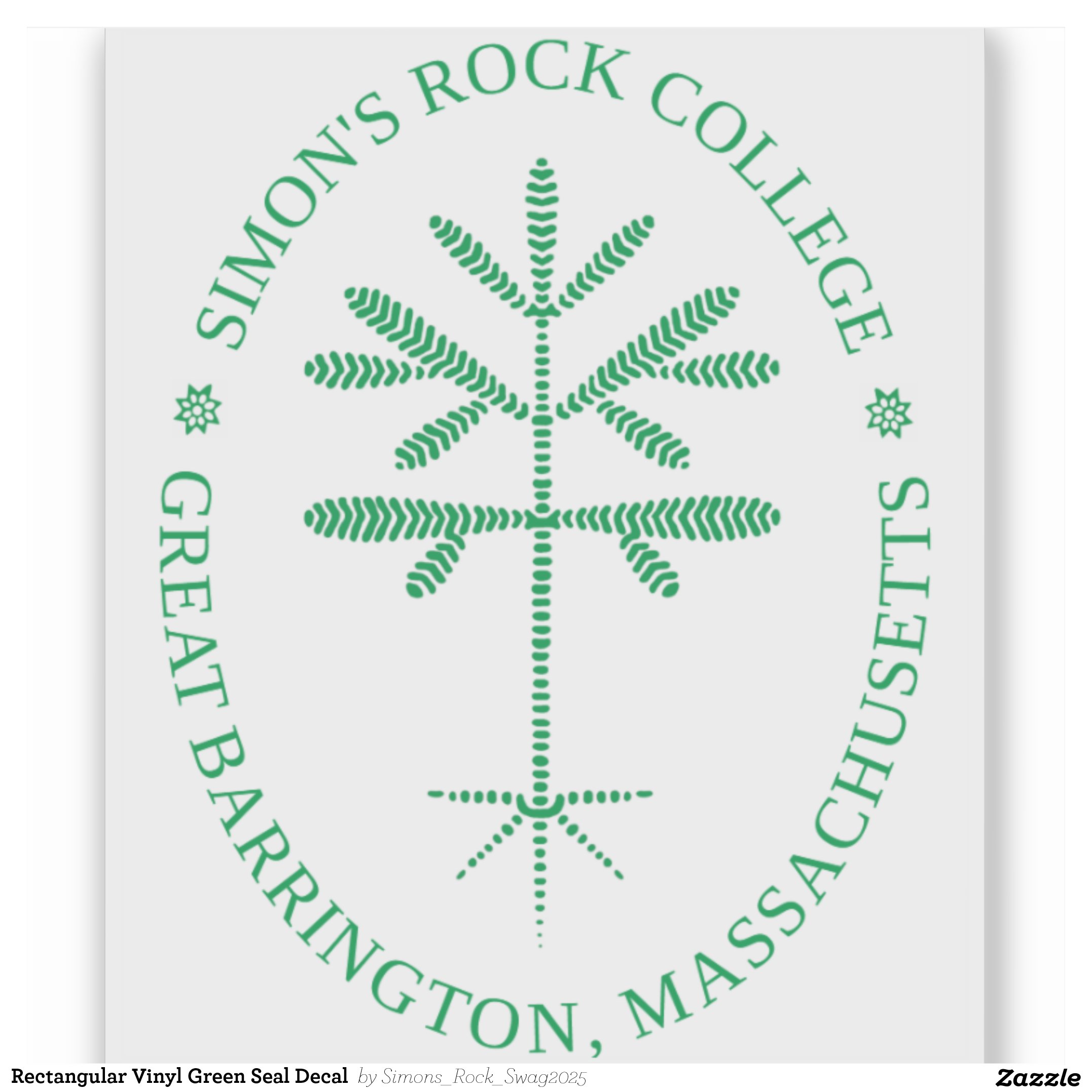 Rectangular Vinyl Green Seal Decal