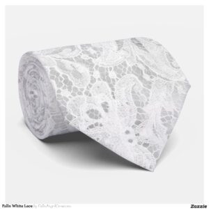 Falln White Lace Tie