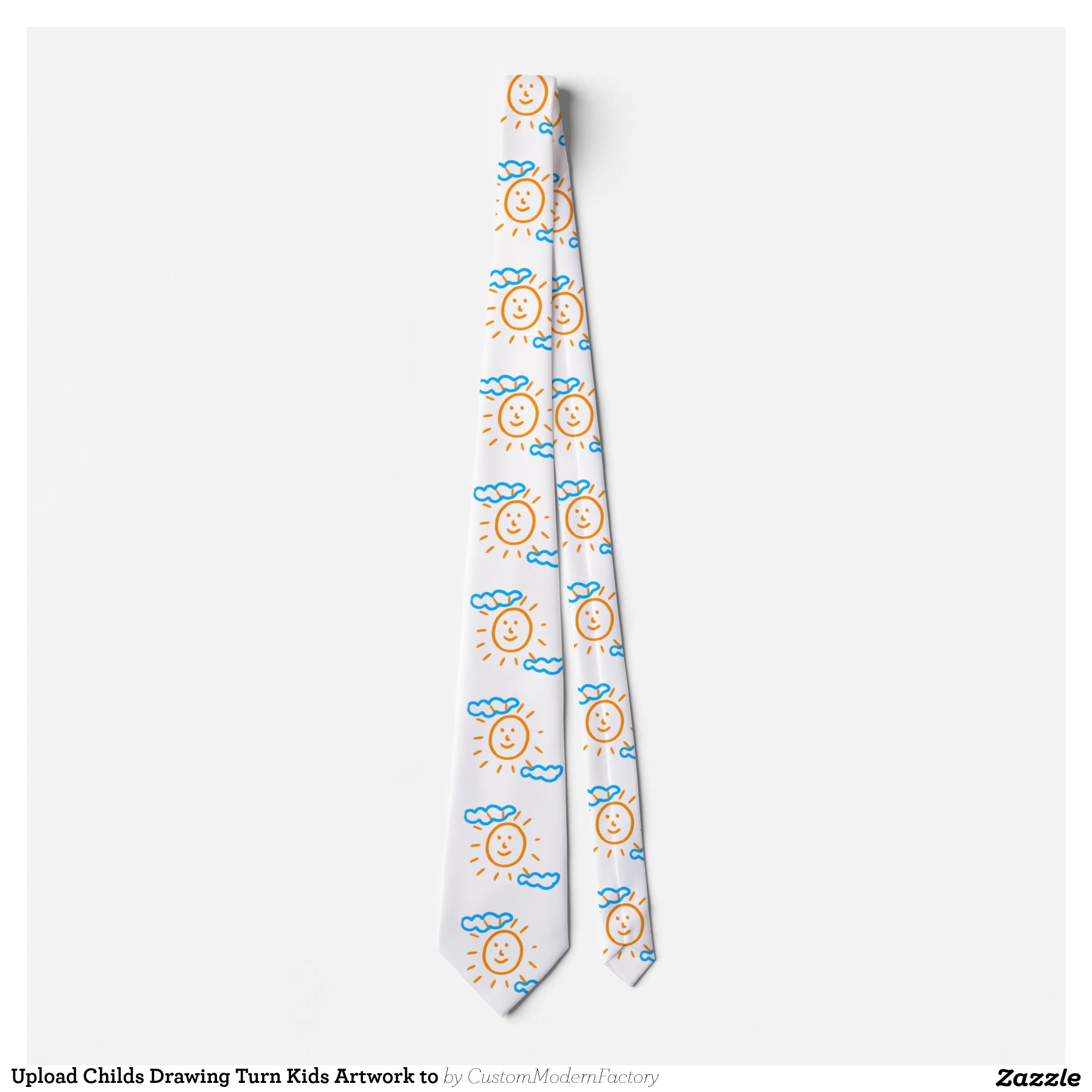 Upload Childs Drawing Turn Kids Artwork to Neck Tie