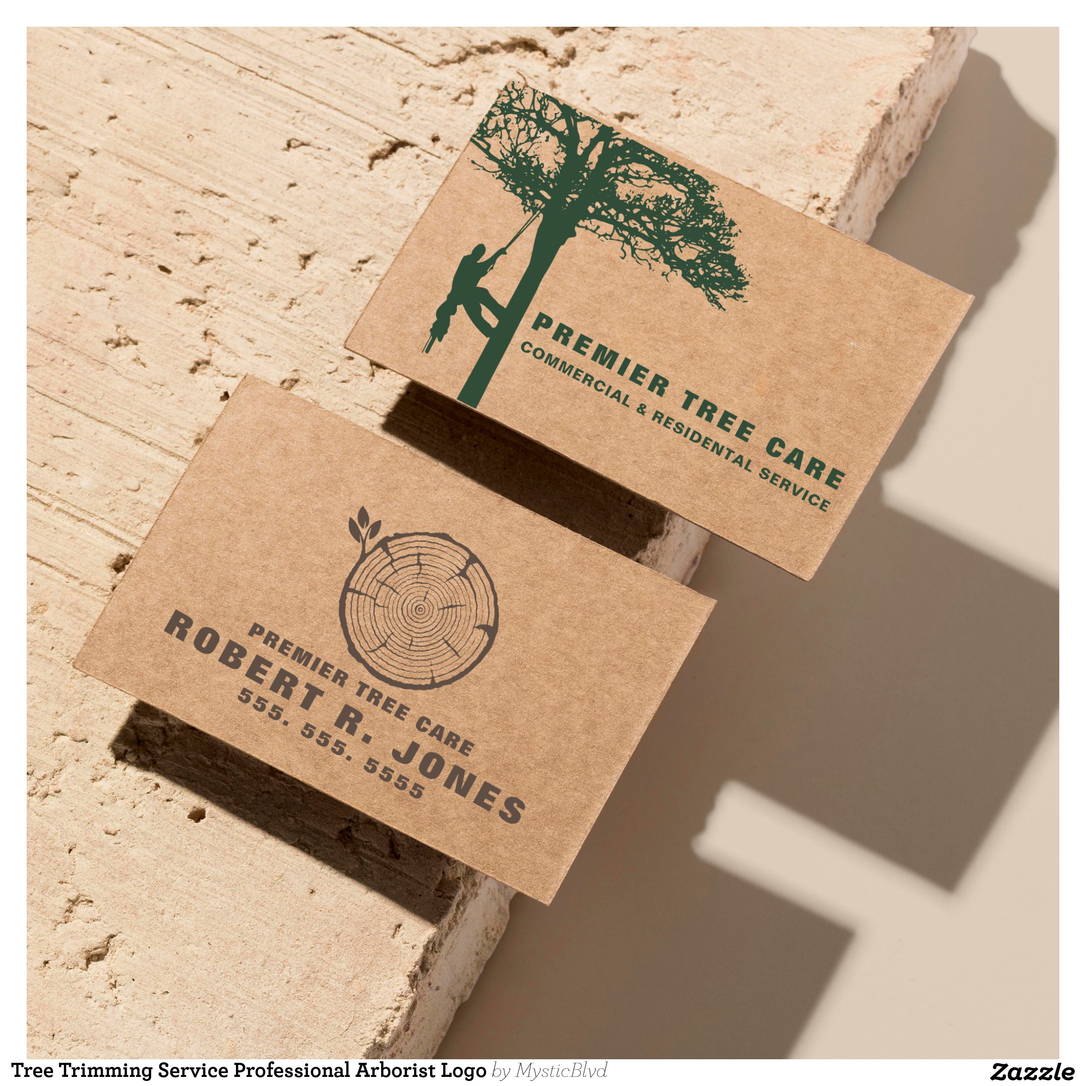 Tree Trimming Service Professional Arborist Logo Business Card