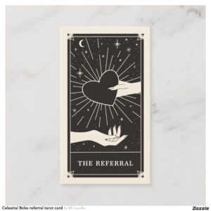 Celestial Boho referral tarot card