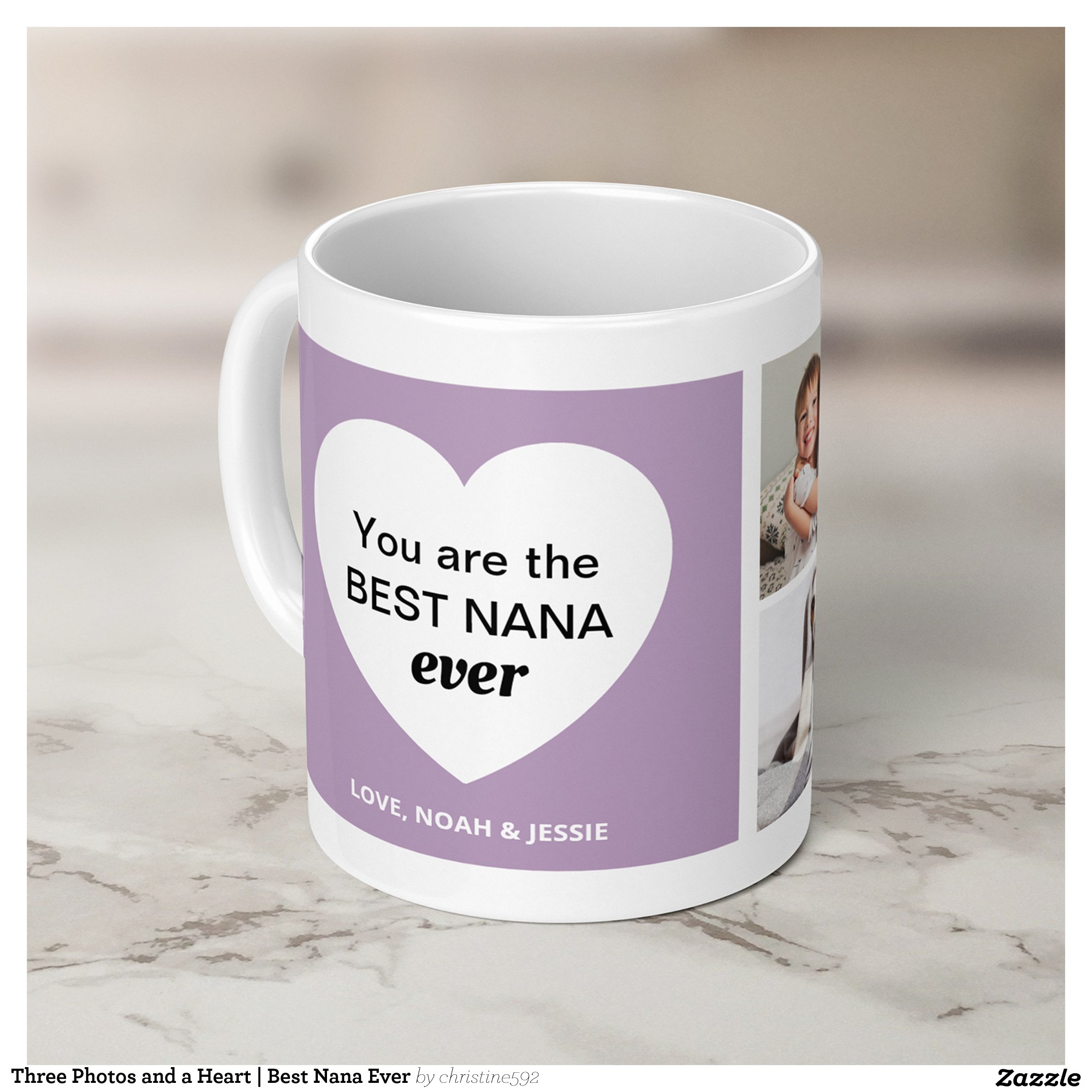 Three Photos and a Heart Best Nana Ever Coffee Mug