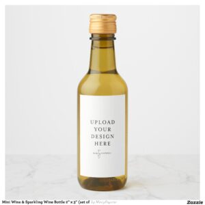 Mini Wine & Sparkling Wine Bottle 2" x 3" (set of Wine Label