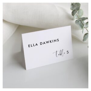 Elegant & Modern wedding guest place card