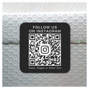 Instagram QR Code Promotional Black Square Sticker