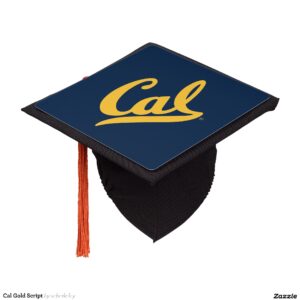 Cal Gold Script Graduation Cap Topper