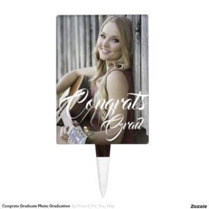 Congrats Graduate Photo Graduation Cake Topper