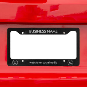 Business Professional Company Custom Logo Text License Plate Frame