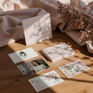 Elegant Floral Botanical Frame Two Letter Monogram Embosser