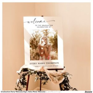Graduation Party Welcome Sign Boho Photo Welcome
