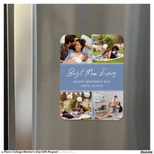 4 Photo Collage Mother's Day Gift Magnet