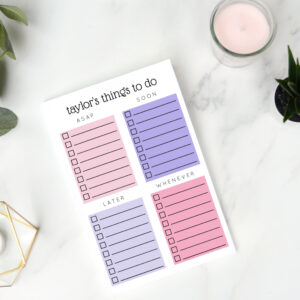 Pink Purple Organized Things to Do Post-it Notes