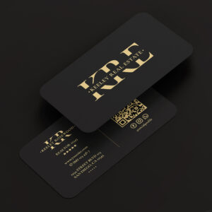 Professional Marketing Elegant Black Modern Business Card