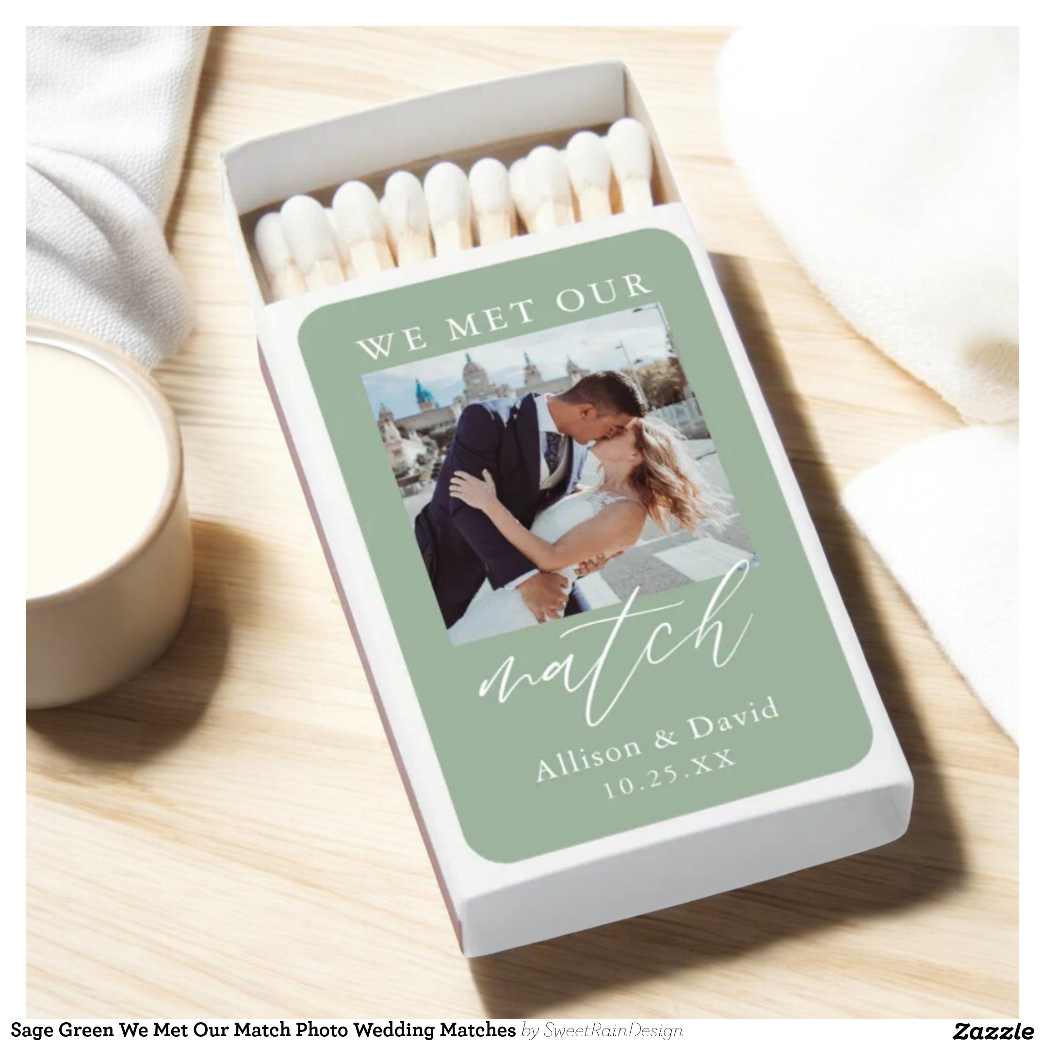 Sage Green We Met Our Match Photo Wedding Matches