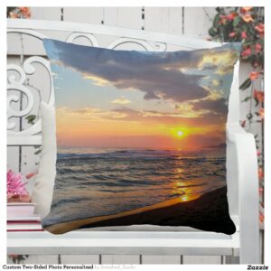 Custom Two-Sided Photo Personalized Throw Pillow