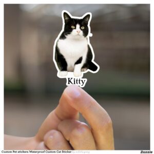 Custom Pet stickers Waterproof Custom Cat Sticker