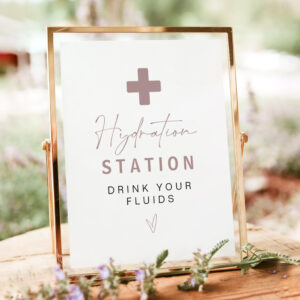 MAEVE Rose Gold Nurse Hydration Station Drink Sign