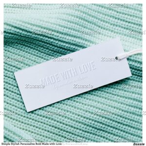 Simple Stylish Personalize Bold Made with Love Embosser