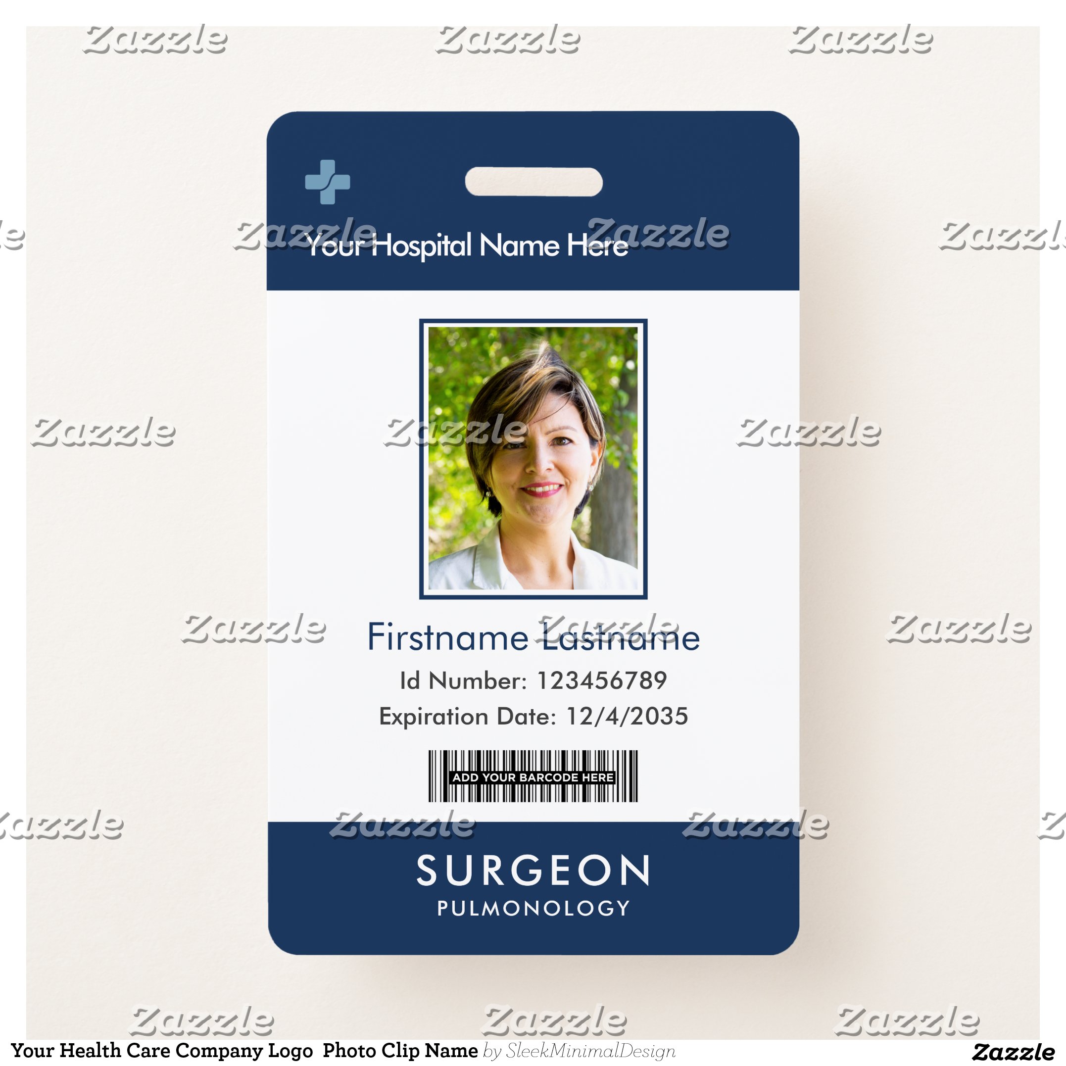 Your Health Care Company Logo Photo Clip Name Badge