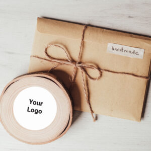Simple minimal elegant custom logo here company classic round sticker