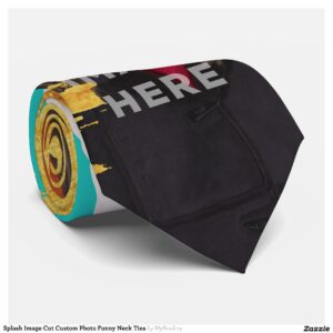 Splash Image Cut Custom Photo Funny Neck Ties