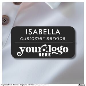 Magnetic Small Business Employee Job Title Name Tag