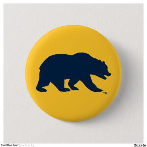 Cal Blue Bear Button